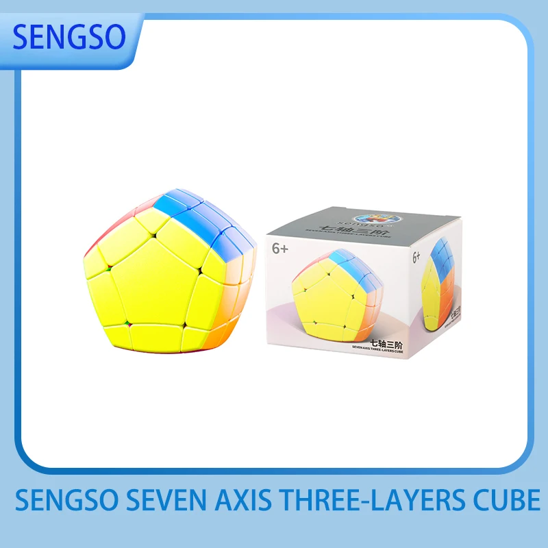 [JudyCube] Sengso Seven Axis Three-Layers Cube Magic Speed Cube Stickerless Shengshou Seven axis third-order Cubo Magico Puzzle