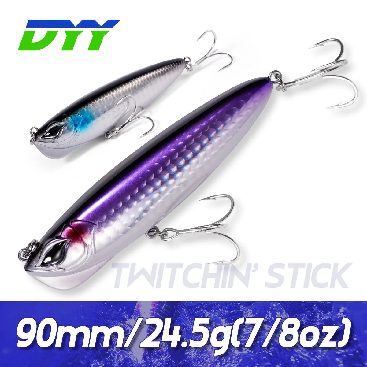 

DYY Slow Sinking Stickbait Fishing Lure 9cm 24.5g 14cm 71g Pencil Dart Walker Dog Artificial Hard Bait for Bass Fishing Lures