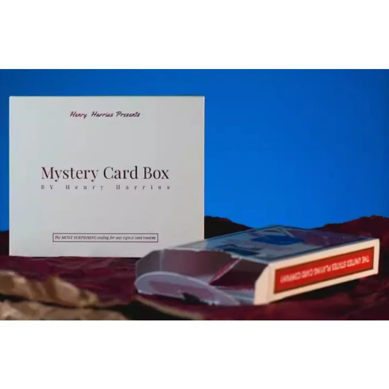 

Mystery Card Box (Red/Blue) by Henry Harrius Gimmicks Card Magic and Trick Decks Close up Magic Props Magician Illusions Street