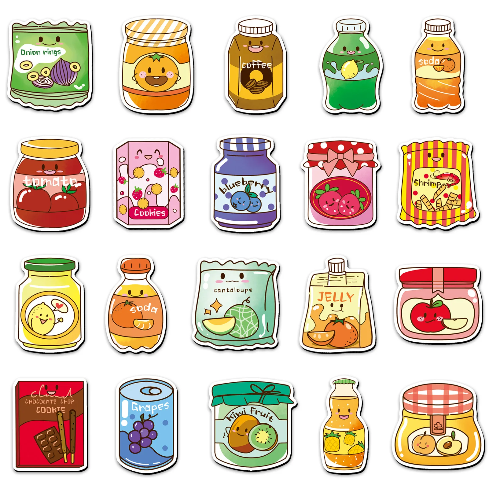 Soft Food Snacks Kids - 20 قطعة/مجموعة مغناطيسات ثلاجة لطيفة على