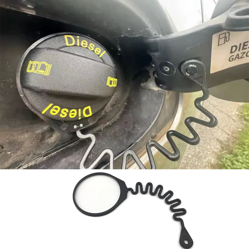 Car Fuel Cap Anti-shedding Cord Fuel Cap with Buckle Cord for Smart Fortwo 451 2009-2014 Car Fuel Tank Cap Gas Cover Rope