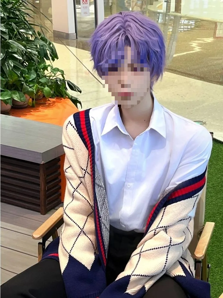 أنيمي الحب والفضاء العميق كوس Qiyu غير المتكافئة رومانسية التلبيب سترة فضفاضة محبوك هالوين تأثيري قميص منتظم الكبار #3