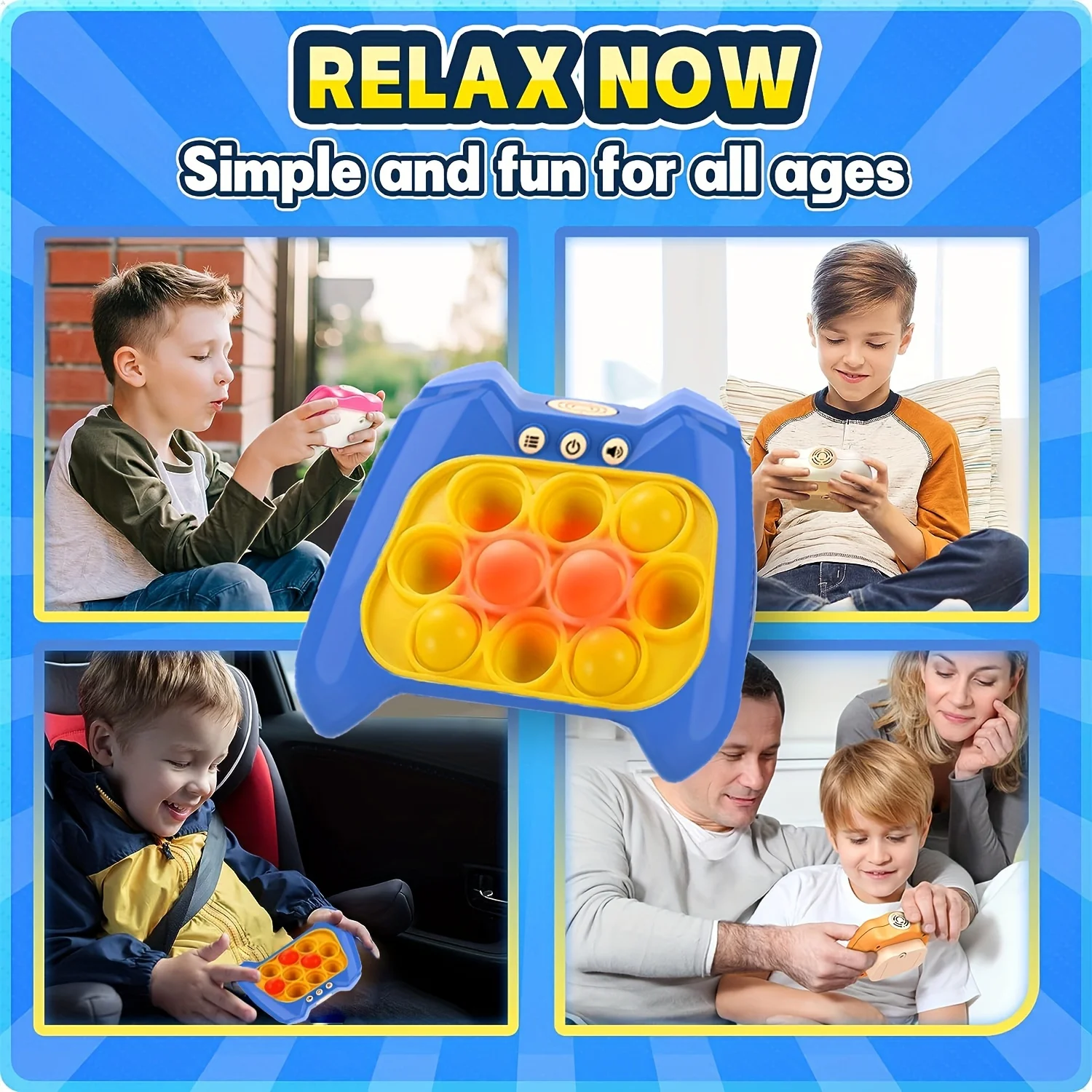 Pop Light Fidget Spiel Quick Push Bubble Spiel Tragbare Handheld Griff Spielzeug Jungen Mädchen Geschenk für Kinder Maschine Entlasten Stress Spielzeug