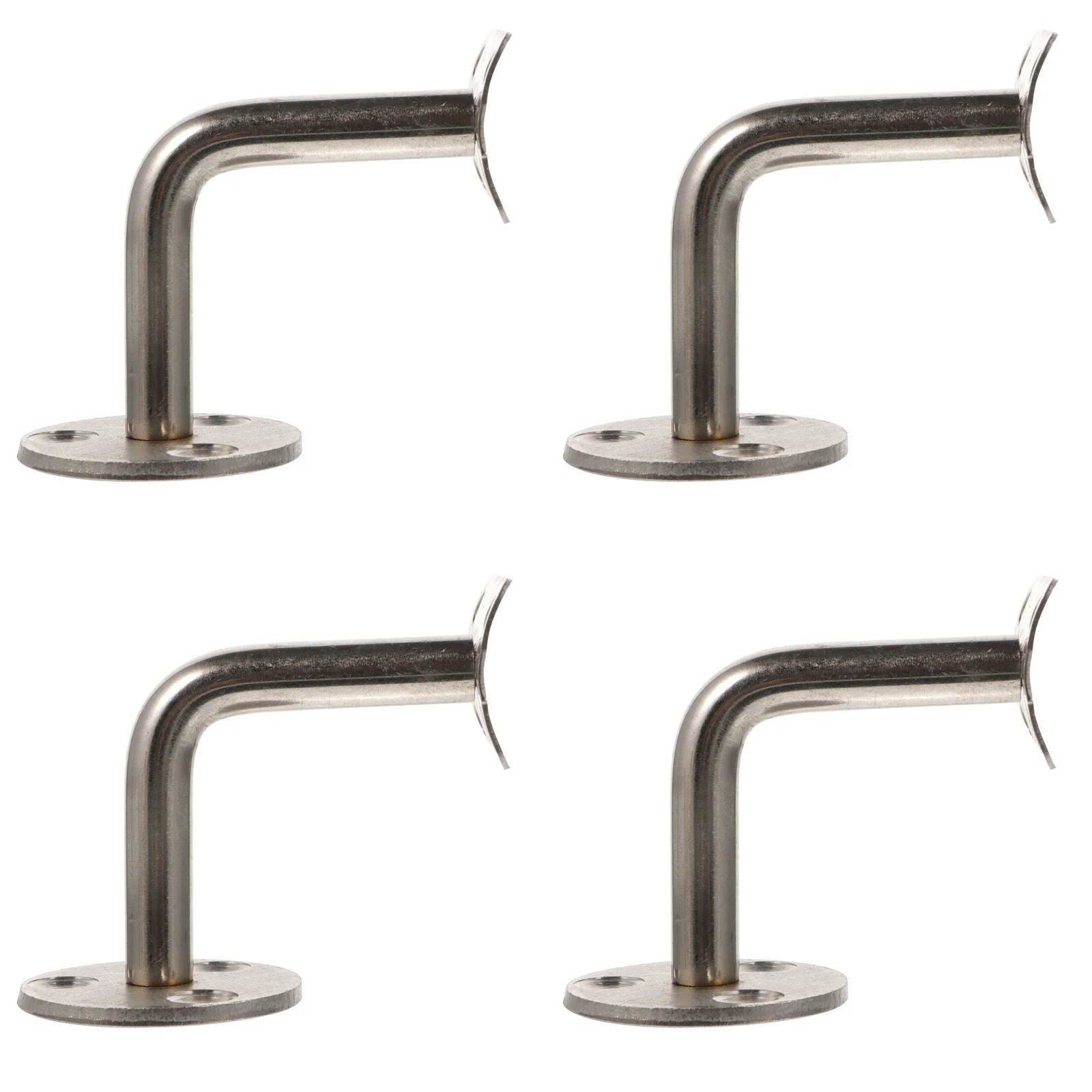 

4pcs Stainless Steel Staircase Handrails Wall Hanger Holder For Corridor Balcony Guardrail Support Bracket Building Tools