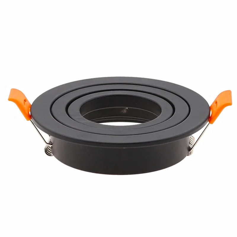 Round Adjustable Holder Bases Fitting Recessed LED Spotlight Frame for GU10 MR16 Bulbs Ceiling Fixture