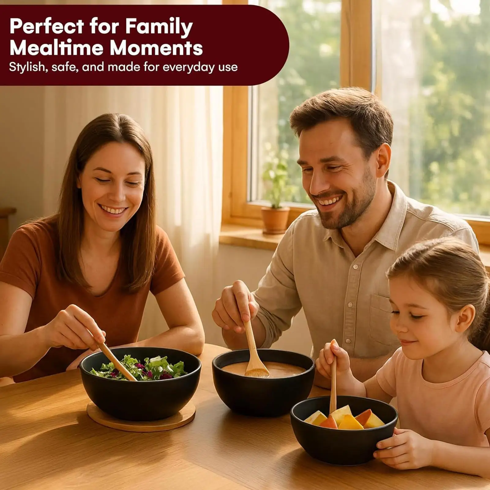 Mixing Bowls 3 Pieces Nesting Snack Bowls Nesting Food Storage Containers With Wood Lids Serving Preparing Kitchen Tools For