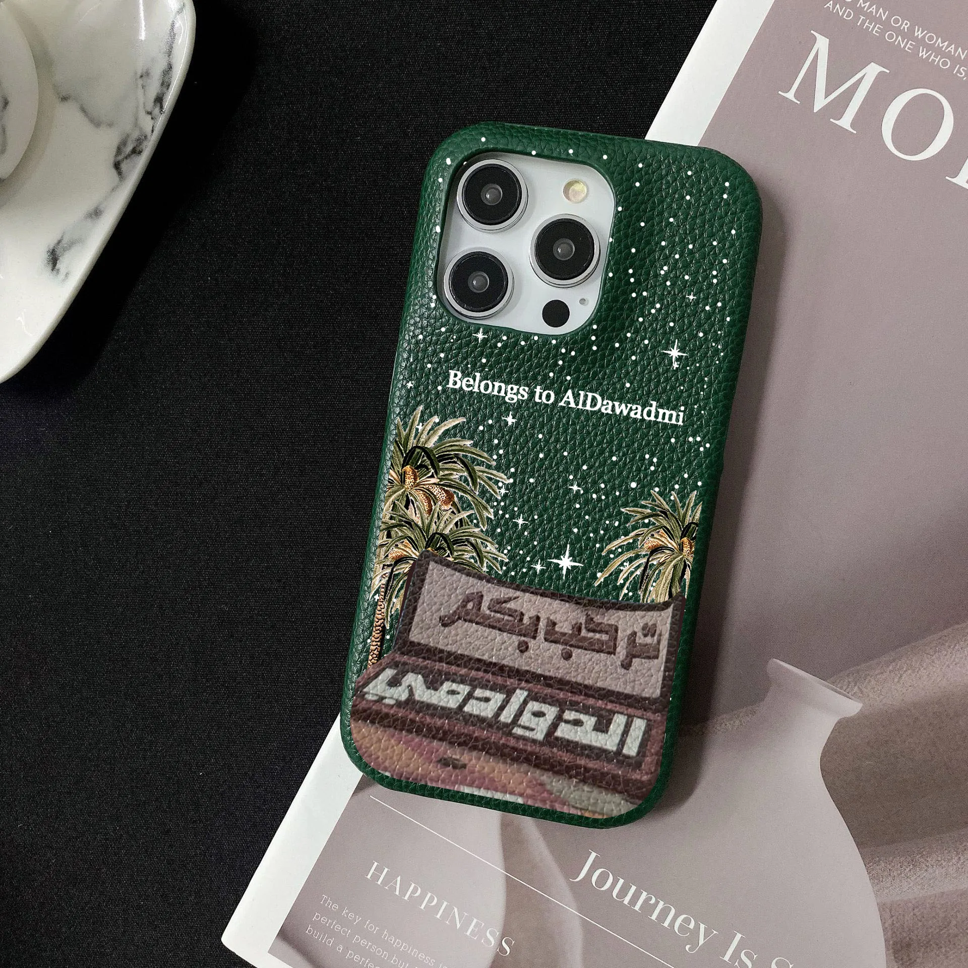 

belongs to AlQassim Cover For iPhone16pro 16promax 16plus 15 14 13 12 11 Pro Max Initials Letters Engraved Cover
