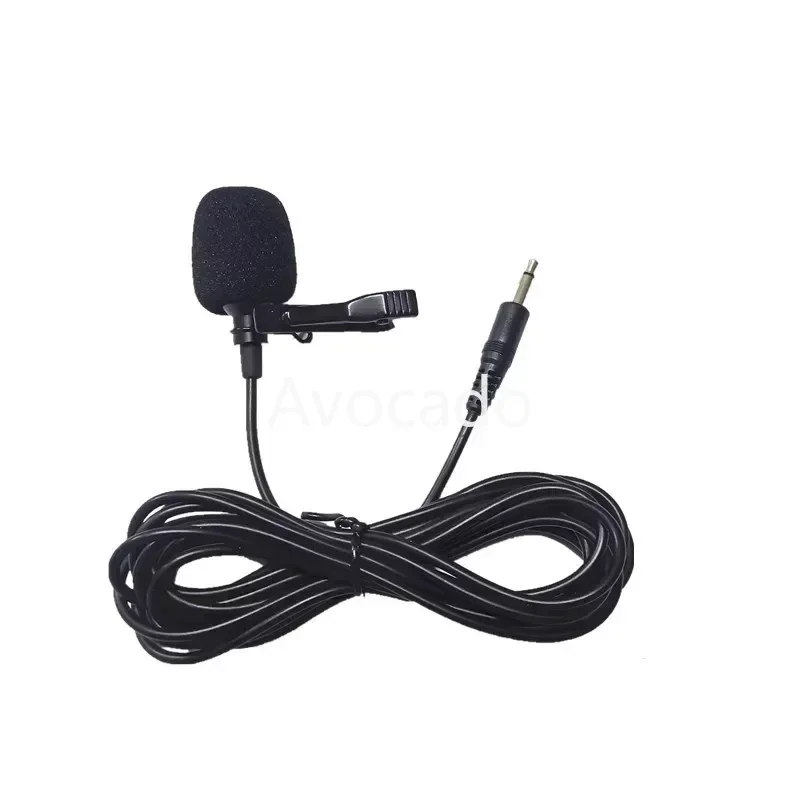 Lapela profissional com fio microfone para PC Gaming, amplificador do carro, transmissor, câmera móvel, parafuso Jack, 3,5 milímetros