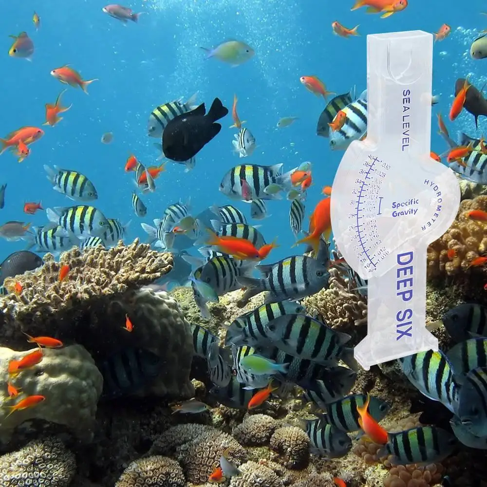 

Rectangle Saltwater Hydrometer Plastic Automatic Salinity Meter Tester Sea Saltwater Meter Precise