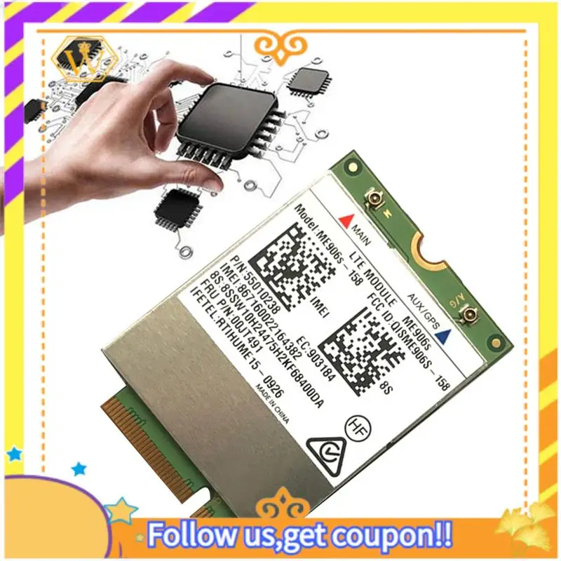 

Latest-1 PCS ME906S-158 FRU 00JT491 LTE 4G Card ME906S Wifi Card PCB For Thinkpad L460 T460P T560 X260 P50S L560 X1 YOGA X1 CARB