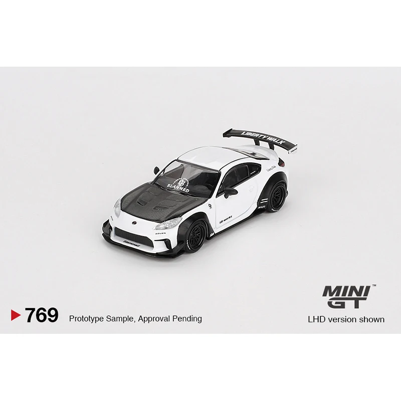 MINIGT 769 In Stock 1:64 LBWK LB Nation GR86 White Diecast Model Collection Toys