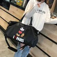 Disney new fashion travel bag waterproof sequined Mickey Mouse Crossbody Bags portable large capacity shoulder bag