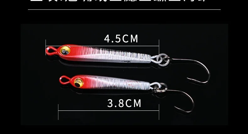 Fishing Micro Jigs Small Decoys Artificial Lure Jigbait 4/5g Single Hook Shore Cast Metal Bait 1 Piece Sale