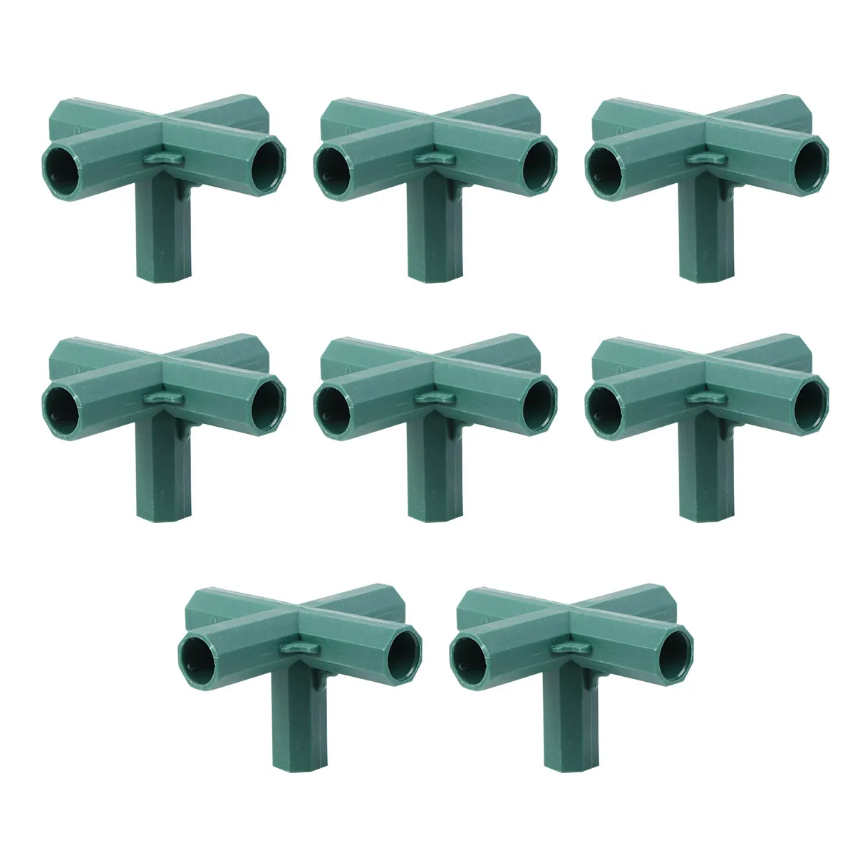 8Pcs Garden Brace Parts Stable Nylon Connective Bottom Brackets Small Bottom Brackets for Garden Brace Tube 16Mm Dark Green DIY