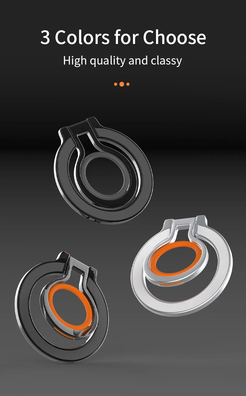 Handy-Fingerring-Magnethalter für Magsafe, starke Magnethalterung, 360-Grad-Drehständer – Detail 3