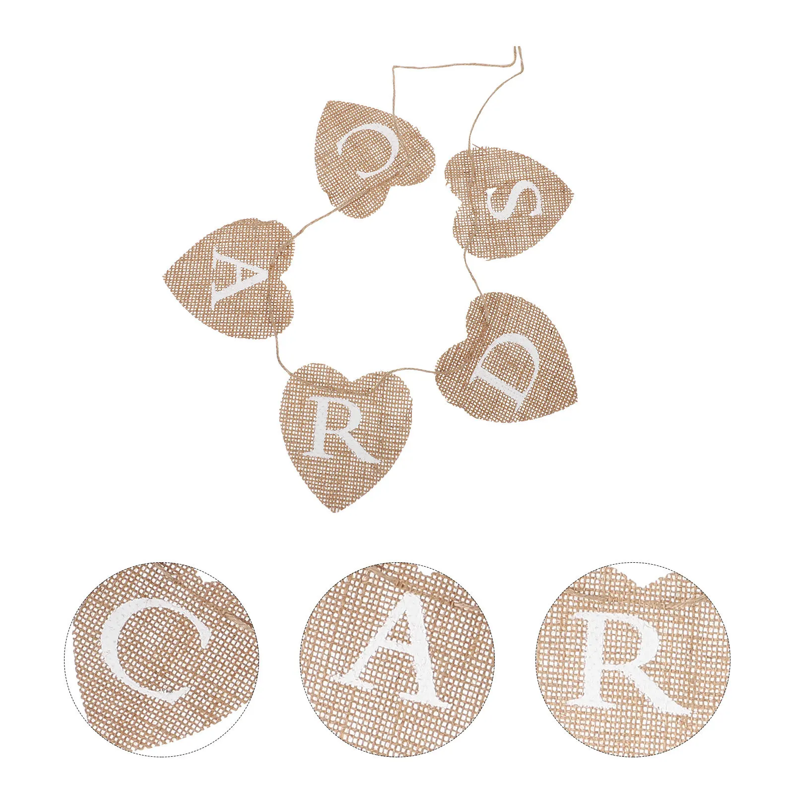 

Hessian Bunting 1.2M Long 9X9Cm Flags Cards Design Rustic Wedding Party Decoration Vintage Garland For Birthday Baby