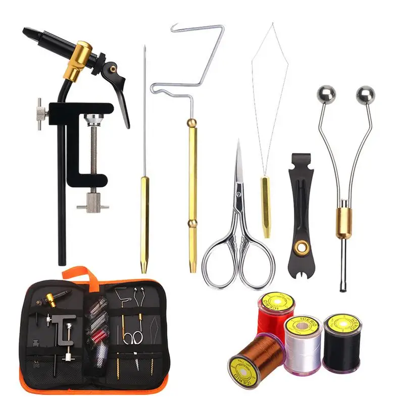 

Fly Fishing Tool Kit Portable Metal Tools Kit For Lure Making Multifunctional Sturdy Lure Making Kit For Fly Fishing With