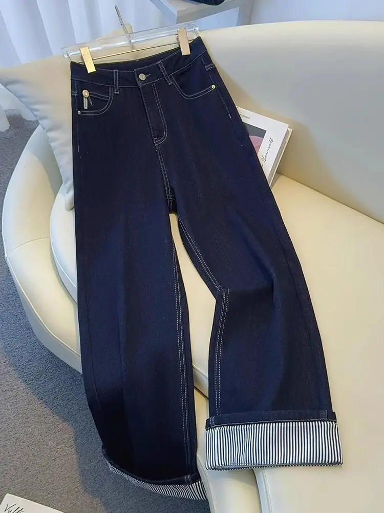 

Cargo Jeans For Woman Denim Clothes Women Studded Rivet Chain Bead Tassels Sequin Pearl Ladies Female Trousers Fashion Gothic