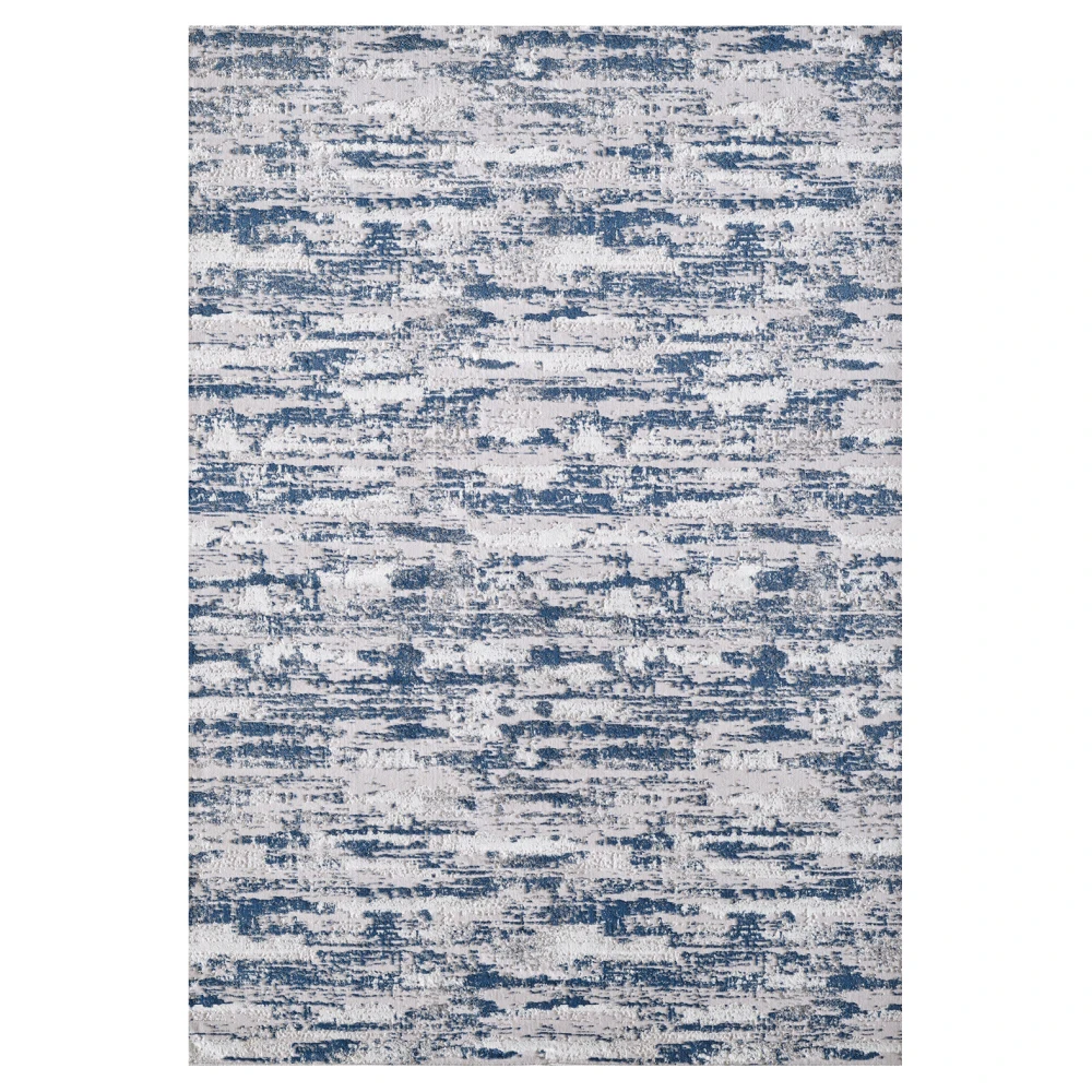 Milano Collection Nautical Navy Blue Woven Area Rug Bedroom, Bedside Blanket Living Room Covered with Large Area Blankets