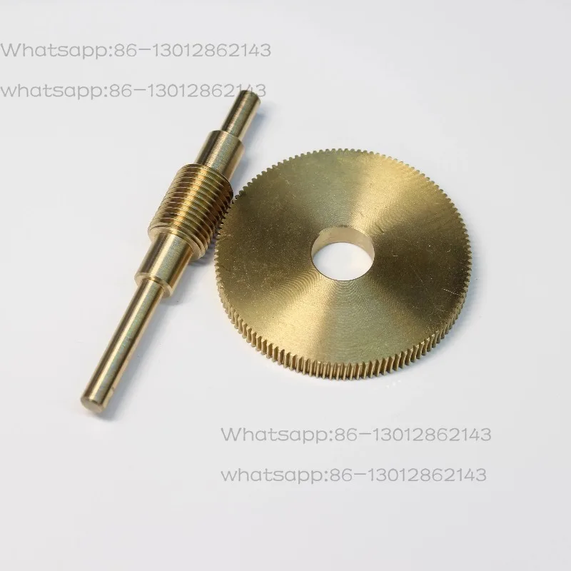 1:120 speed reducer brass precision worm gear set with a hole diameter of 12mm and a diameter of 75mm worm gear.