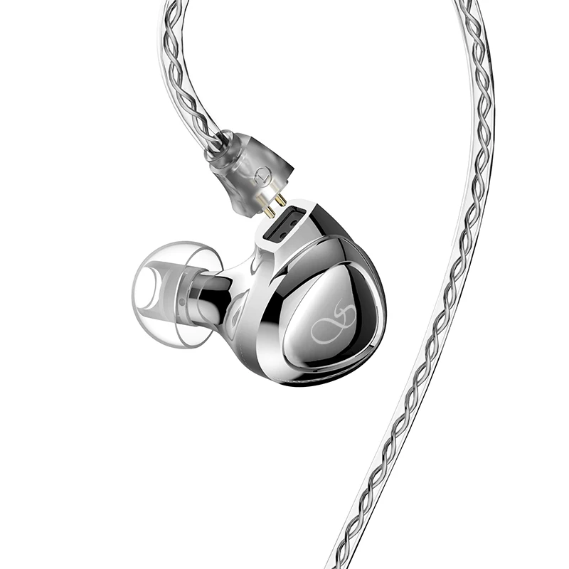 Shanling SONO 2DD+1BA IEMs 6 Units Hybrid Drive In Ear Earphone HiFi Music Earbuds 2Pin 0.78mm 4-Core Silver-Plated Copper Cable