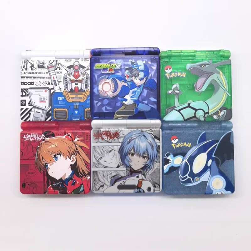 

GBA SP Limited Edition Case with box: EVA Rei and Asuka | UV Process Frosted Replacement Shell