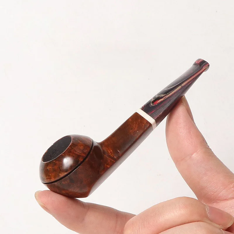 Luxury Mini briar wood tobacco pipe Classic pipe handmade 3mm channel Heather wood carved sandblasted pipe