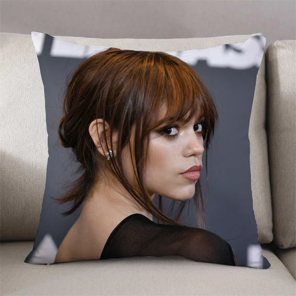 Pillow Covers Decorative Sofa Cushion Cover Jenna Ortega Short Plush Pillowcases Bed Cushions for Living Room Twin Size Bedding