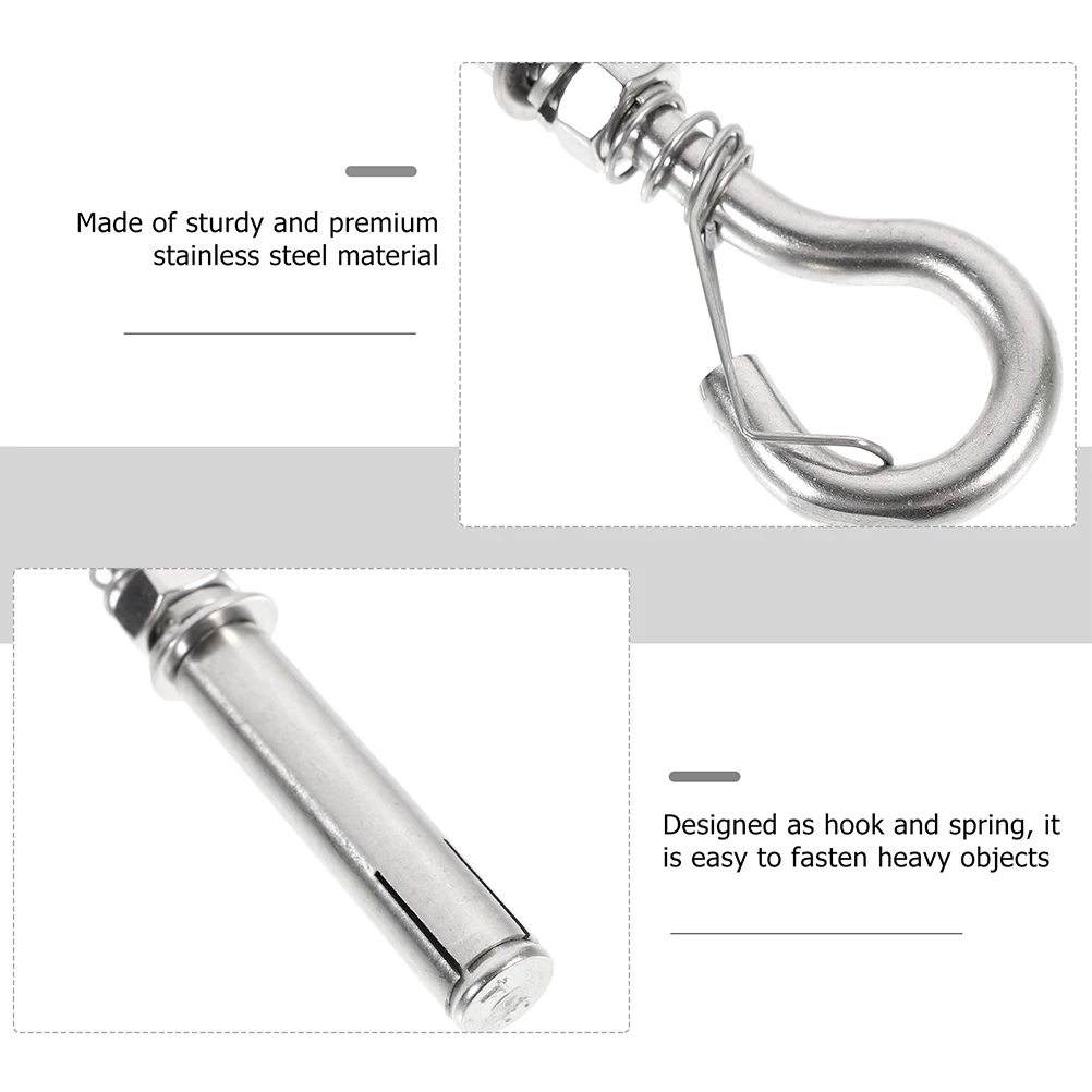 

5pcs Stainless Steel Expansion Screw Heavy Duty Manhole Cover Hook Lifting Ring Bolt Practical LongUse HomeEngineering