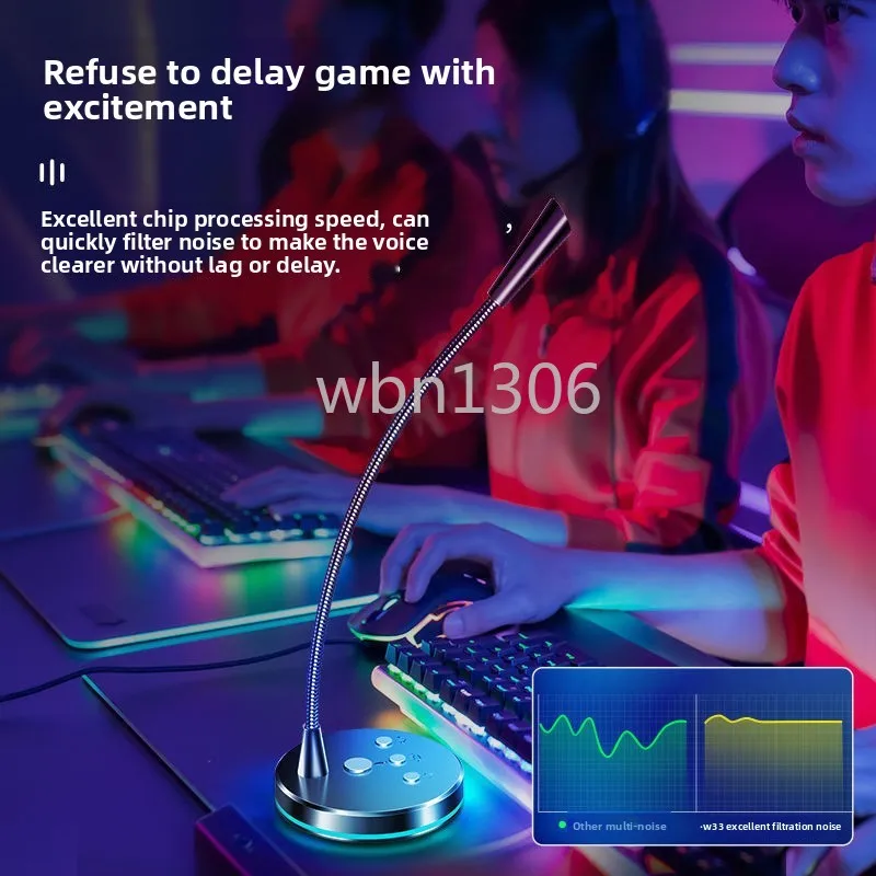 Computer desktop laptop game microphone usb live broadcast Karaoke voice lecture recording wired
