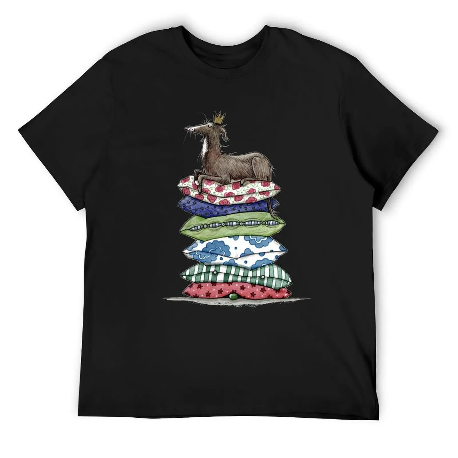 

Princess On The Pea - Greyhound - Galgo - Whippet Italian Greyhound T-Shirt luxury designer black t-shirts for men