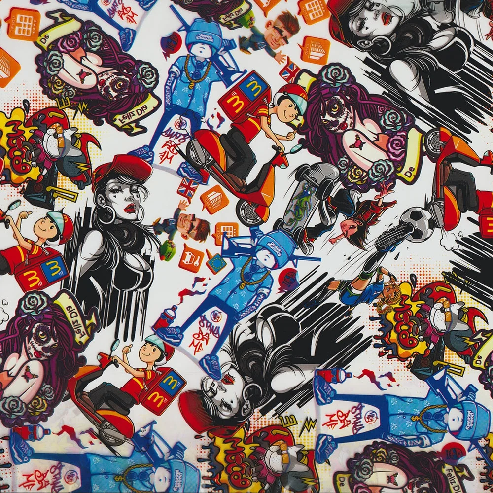 

2M/6M/10M/20M Length Cartoon Design Water Imaging Film 50CM Width Water Transfer Printing Graphics Film H2158