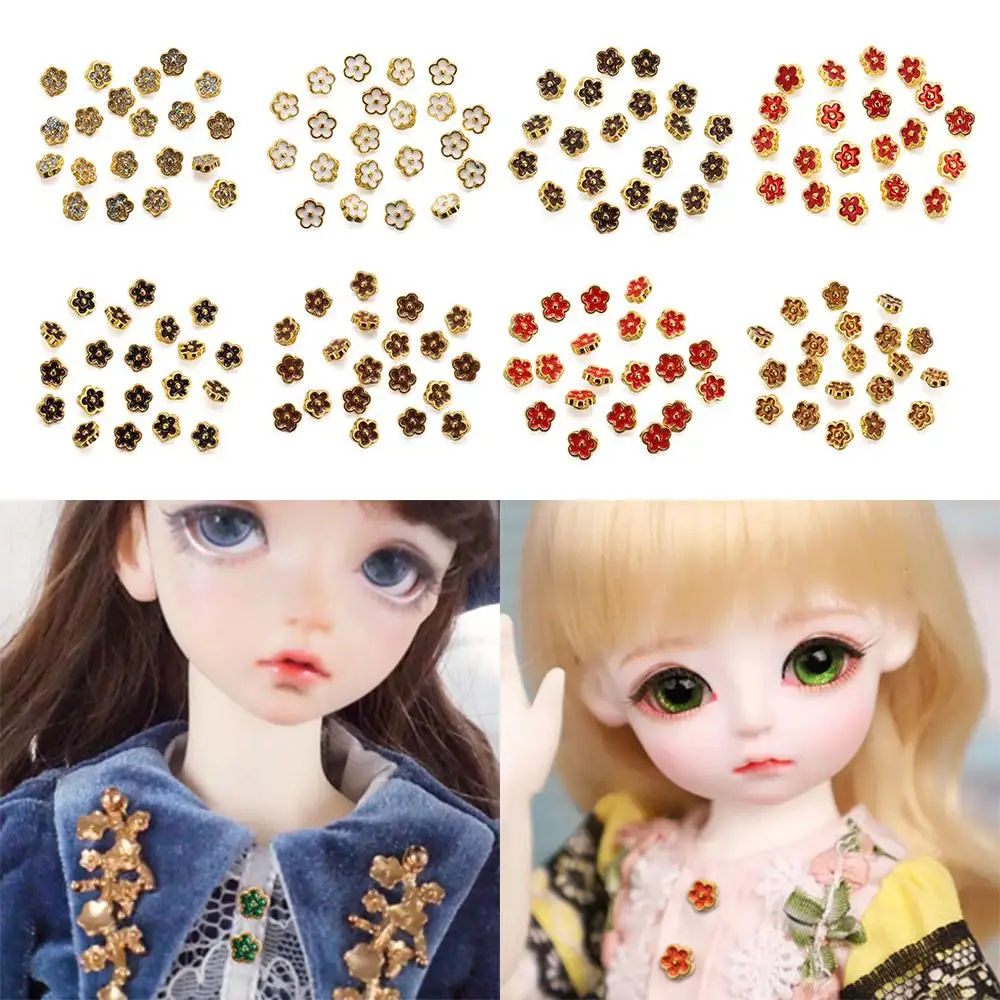 20pcs 5.5mm Doll Clothes Buckles New 10 Colors Handmade DIY Doll Clothes Doll Clothing Buckles 1/6 Doll