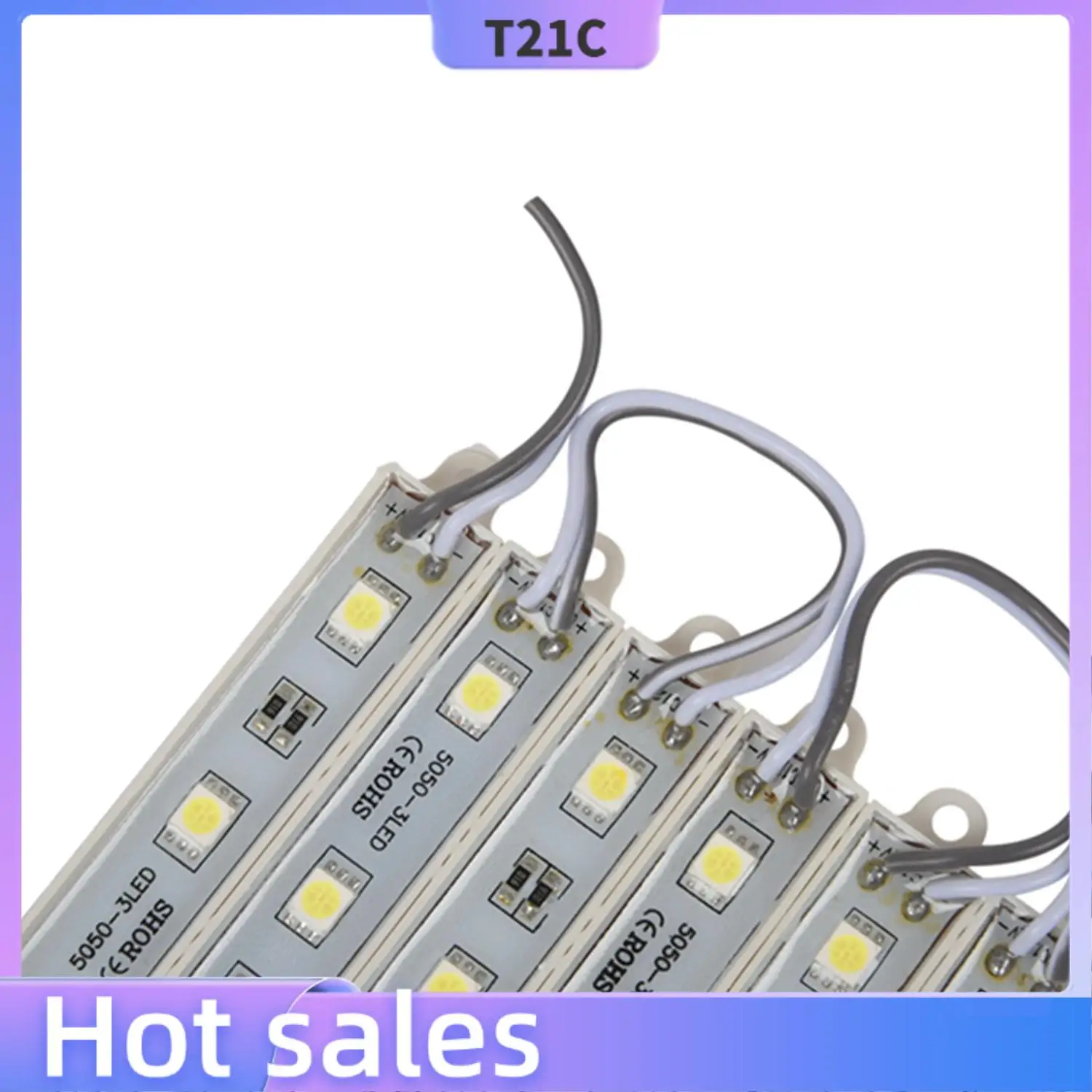 

T21C 2X10 шт. 5050 SMD 3 светодиодный модуль светодиодная лента гирлянда водонепроницаемый DC 12 В холодный белый и теплый белый