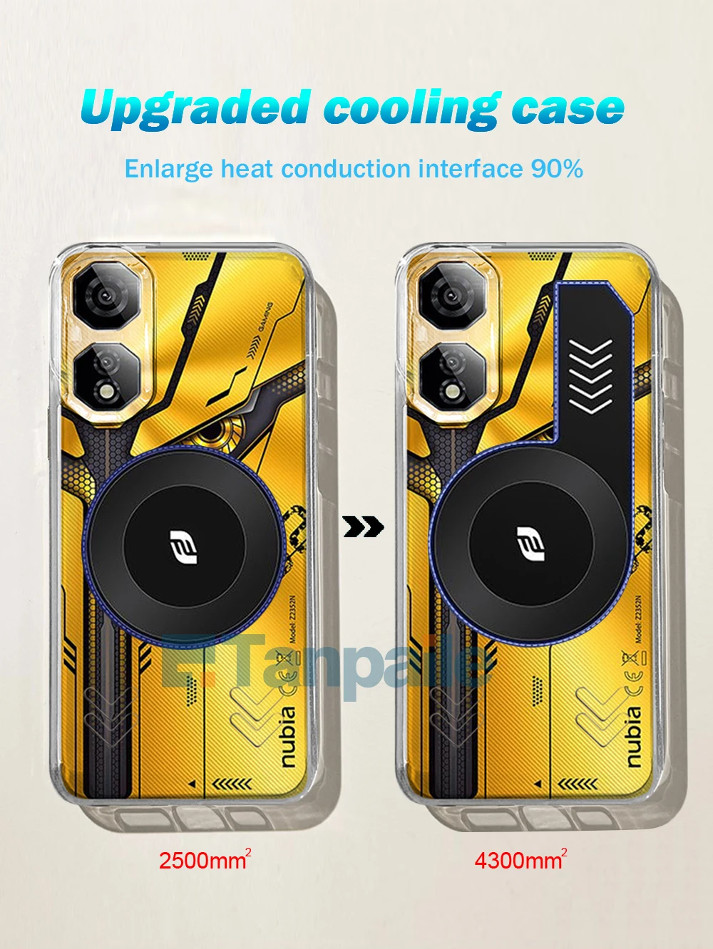 for Nubia Neo2 5G Neo 2 Cooling Case Shockproof Transparent Black Soft TPU Gaming Heat Dissipation Bumper Capa Funda Casing