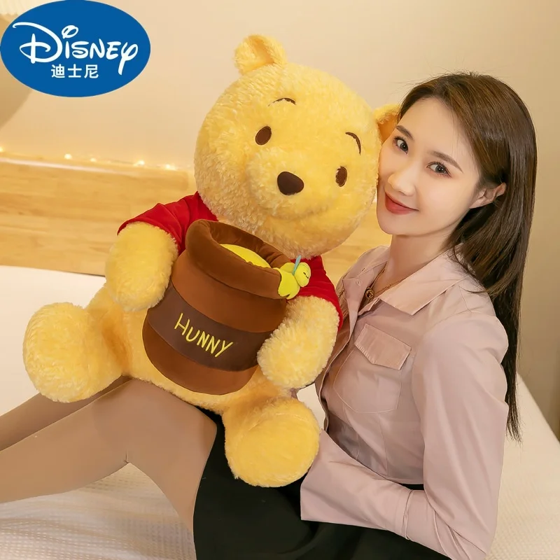 Hot New Kawaii Disney Pooh Bear Plush Toys Pillow Cartoon Cute Winnie The Pooh Holds Honeypot Stuffed Doll Xmas Gift For Girls