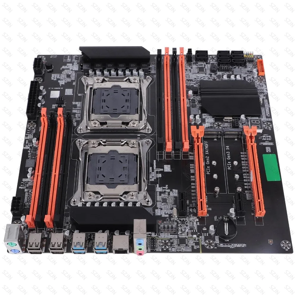 Scheda madre X99 Dual CPU LGA 2011 Solt Supporto E5 V3/V4 E-ATX 8x SATA3 DDR4 Max 256GB Processore Xeon Sever Scheda madre
