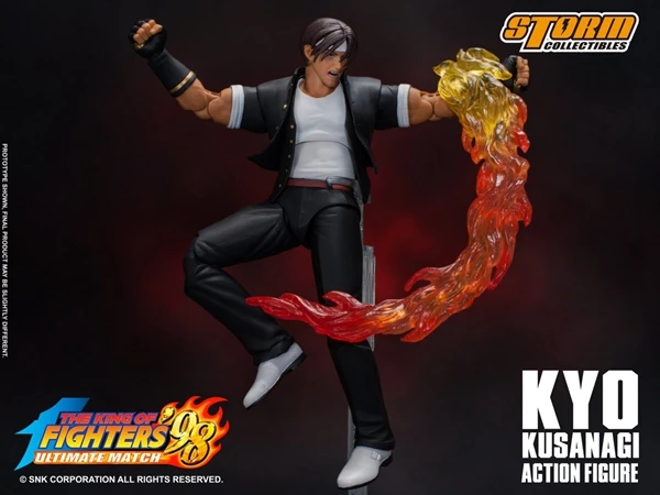 Storm Toys 1/12 KYO KUSANAGI King of Fighters 98 Primary Color Black Edition 6'' Action Figure In Stock