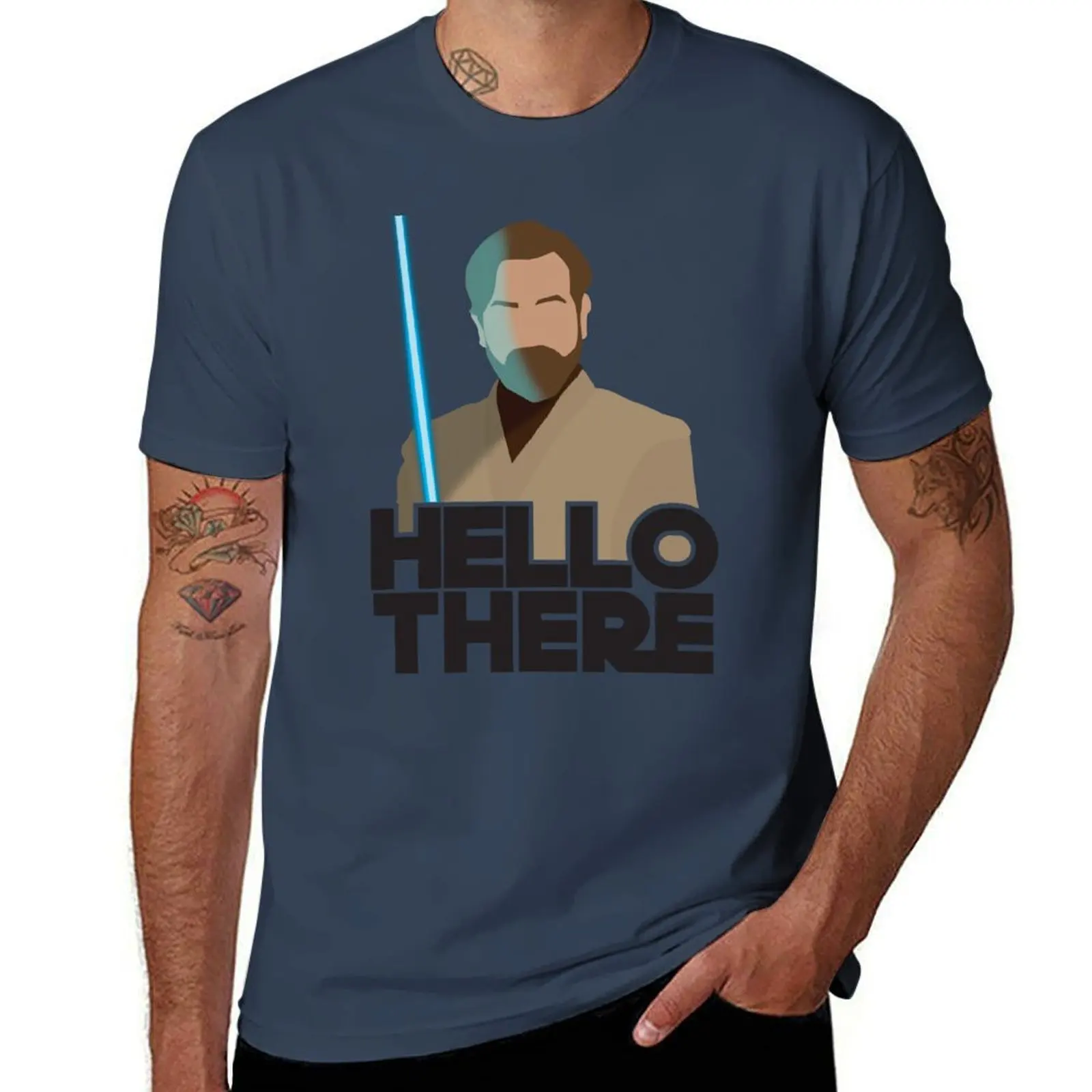 

Wan There - Obi Sticker Hello T-Shirt Construction Work Tee Shirt