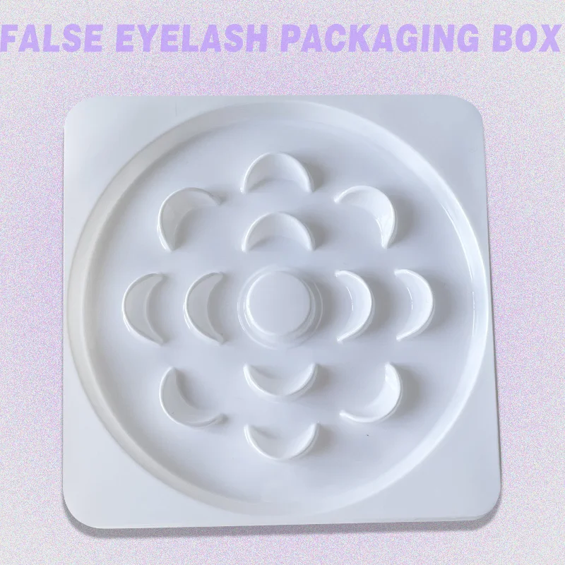 

16cm False Eyelash Packaging Boxes 50/100/300/500 Boxes 7 Pairs Fake Lashes Flower Base Rectangular Makeup Packing Wholesale