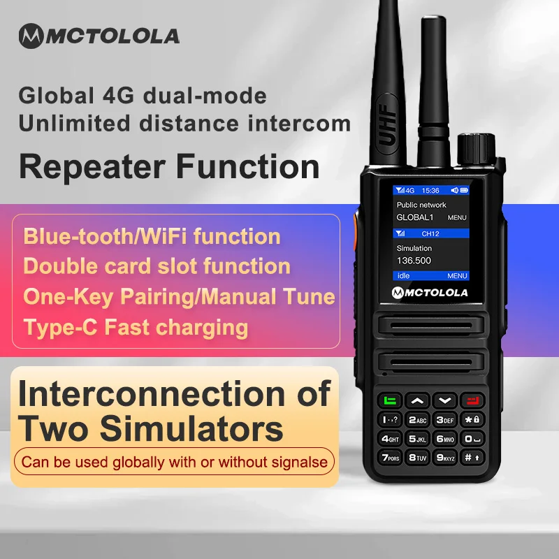 MOTOLOLA ZELLO Android 2G 4G network radio long range analog VHF/UHF two mode radios walkie talkie compatible ptt-poc global app