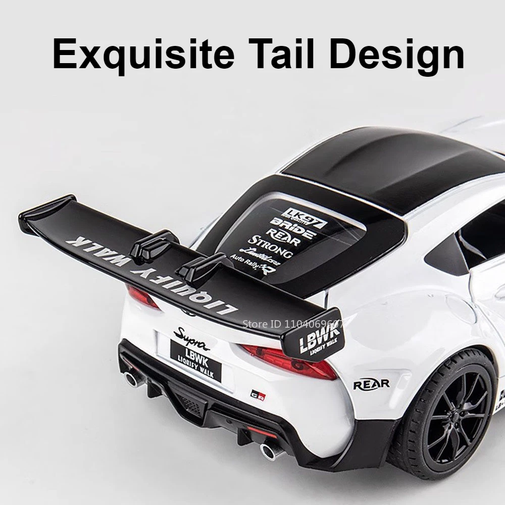 1:22 Scale Supra Car Model Toy Alloy Diecast High Simulation Metal Sound Light Racing Cars Models Kids Boys Gifts Collection