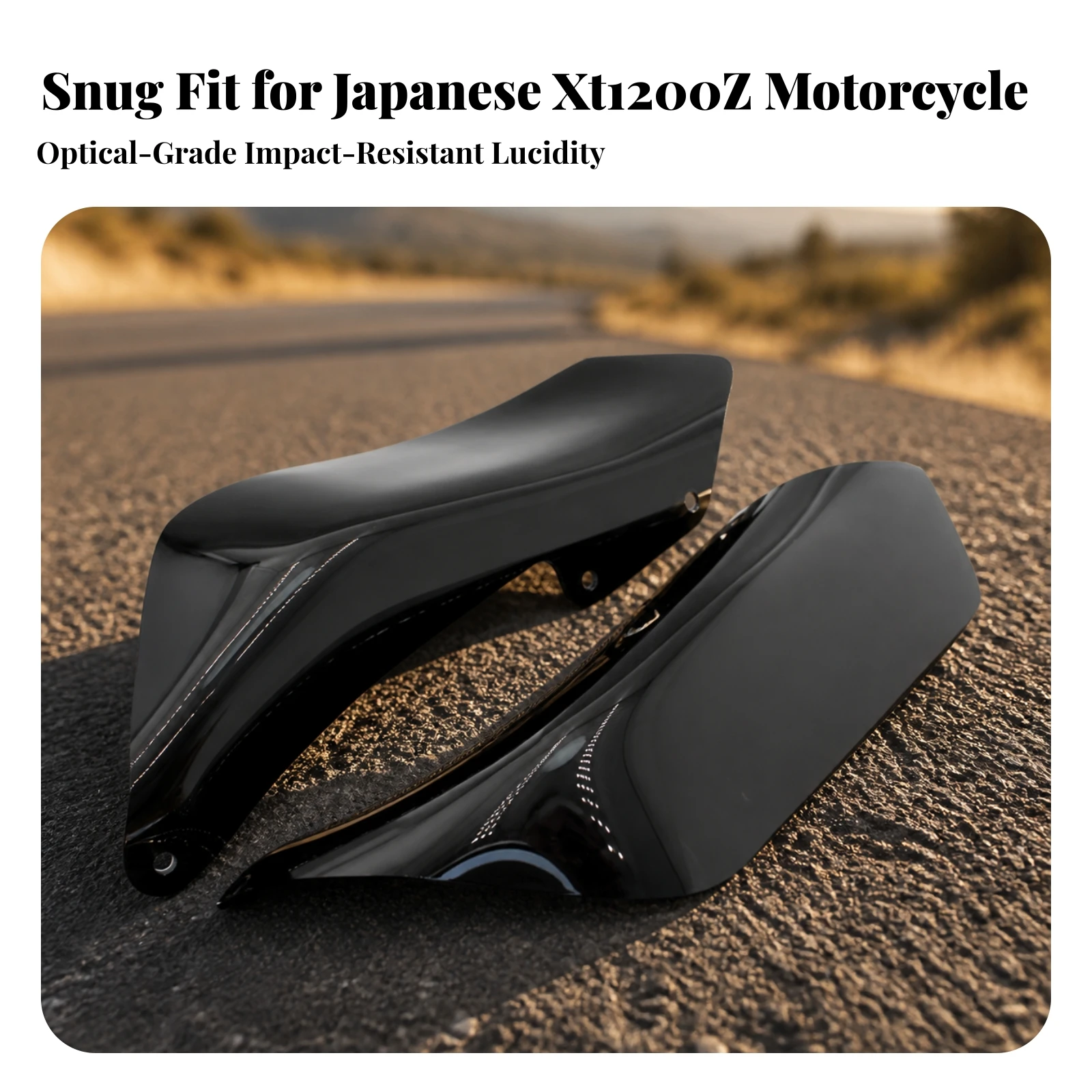 Motorcycle Side Wind Deflectors Transparent Motorcycle Side Wind Deflector Curved Scratch-Resistant for Touring Riders