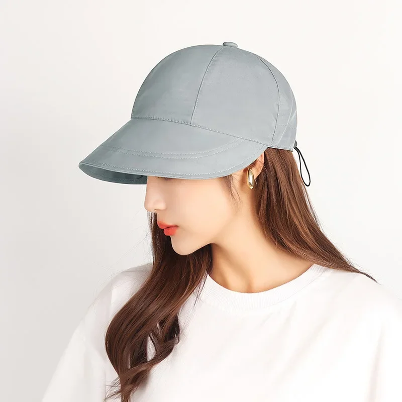 1/2PCS Foldable Wide Brim Sun Hat Bonnet Drawstring Adjustable Caps For Women Beach Hats Summer Waterproof Visors Fisherman Cap