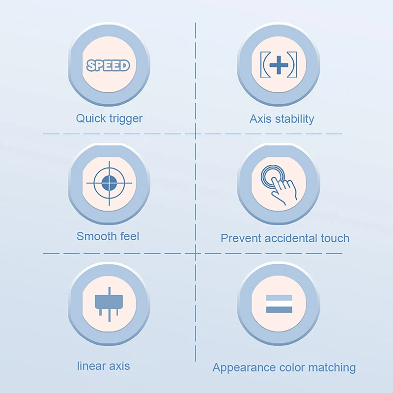 푸른 하늘 및 흰 구름 스위치, 5 핀 45gf 촉각 스위치, 방진 스템, MX 정비사와 호환 가능, 10-60 개