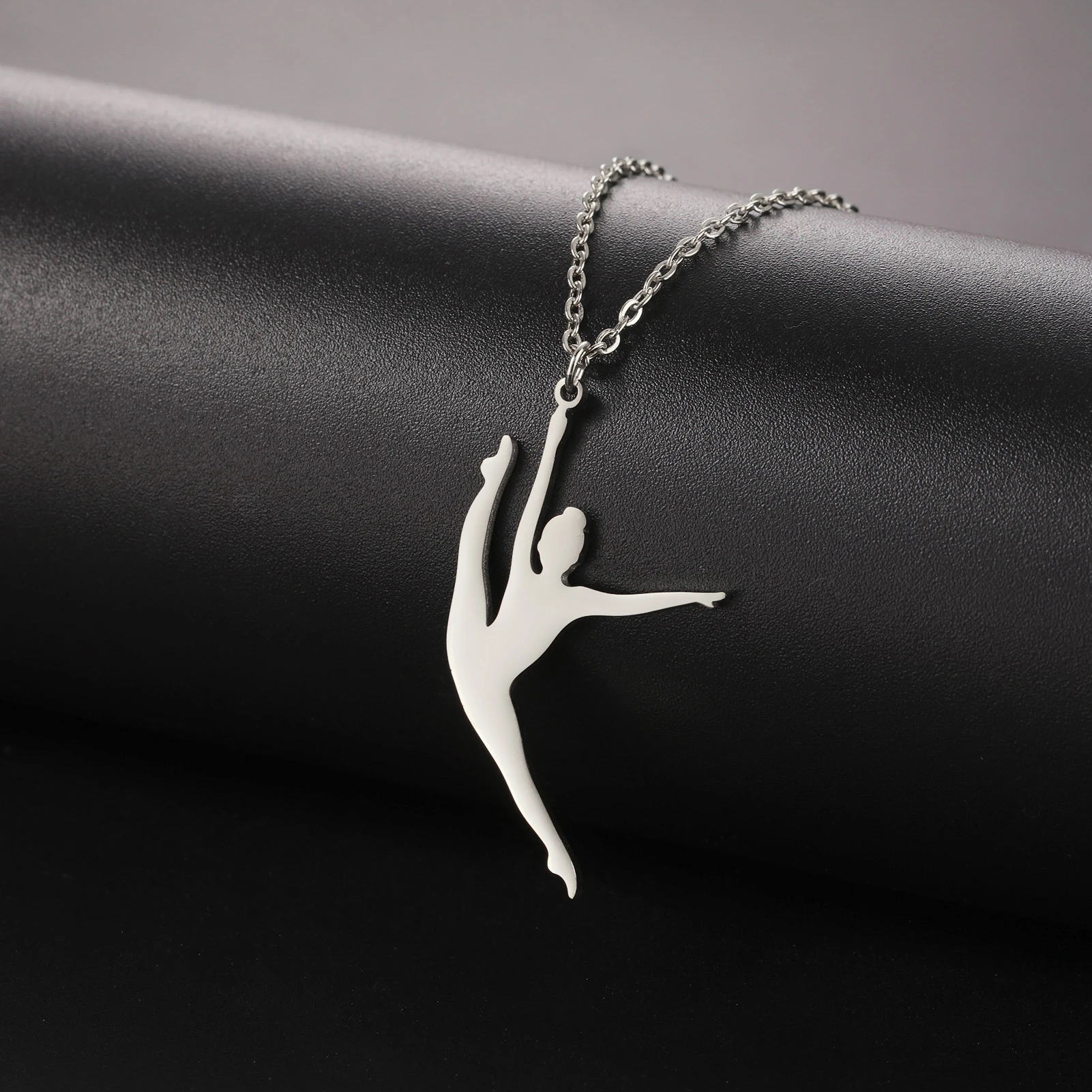 COOLTIME Halskette mit Anhänger für rhythmische Gymnastik, Edelstahl, Trend-Turnerin, Sport-Tänzerin-Halskette, Schmuck, Geschenk für Frauen – Detail 19