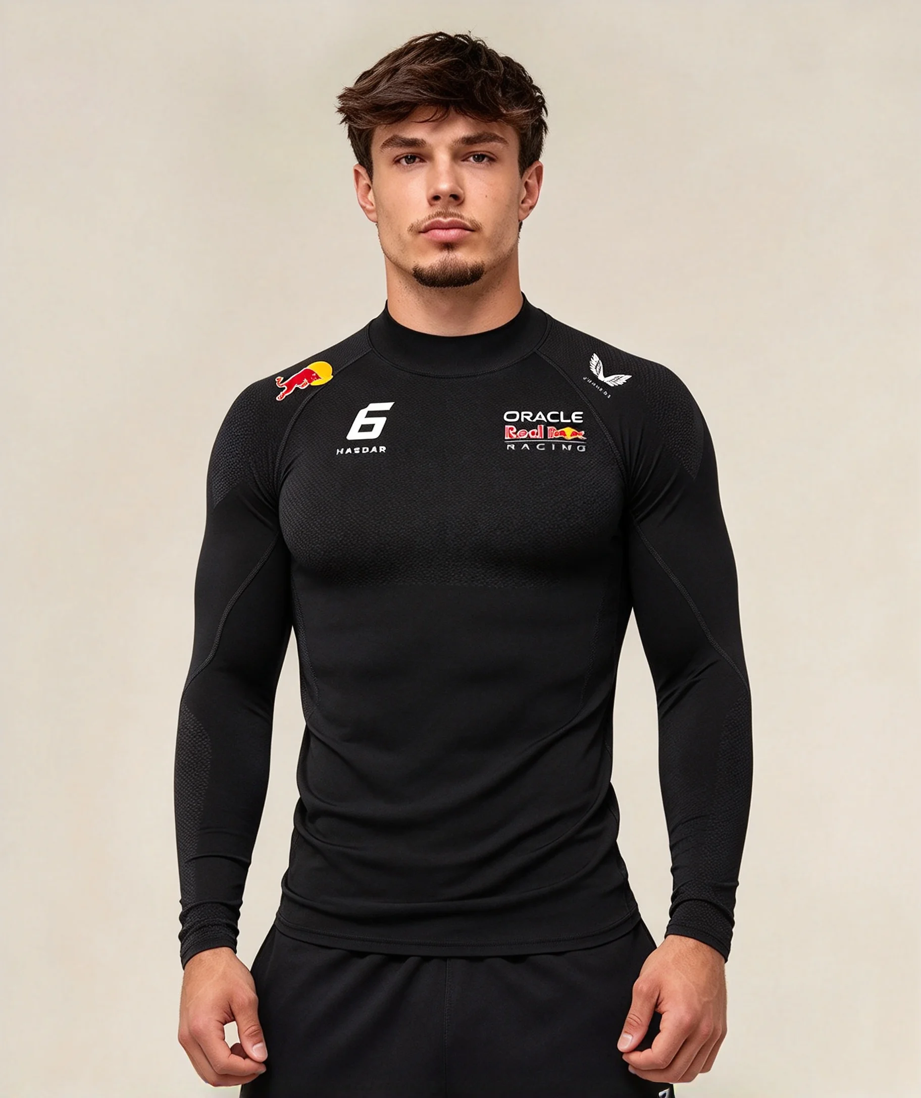 Red Bull Racing MAX Verstappen racing uniform, tight fitting long sleeved T-shirt, Isack Hadjar driver T-shirt cycling suit