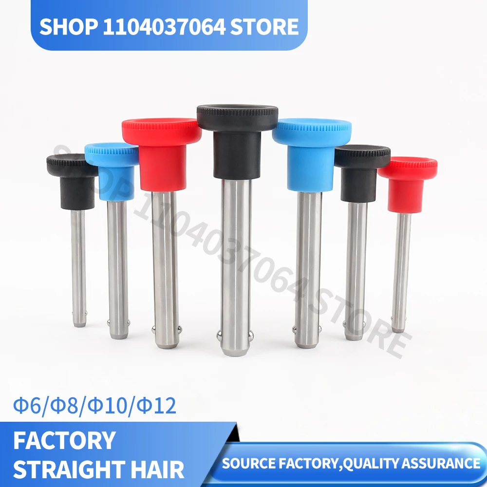 

Factory Outlet VCN116 Ball Lock Pin Locating Pins SUS304 Stainless Steel Quick Release Pin Solid Type Dia-6/8/10/12
