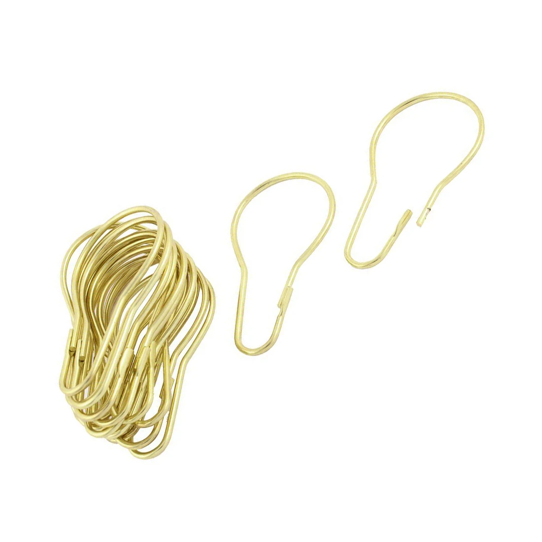 

ABZV-20 шт., золотой тон, дизайн калабаша, кольца для занавесок для душа, крючки, металлические крючки для ванной комнаты