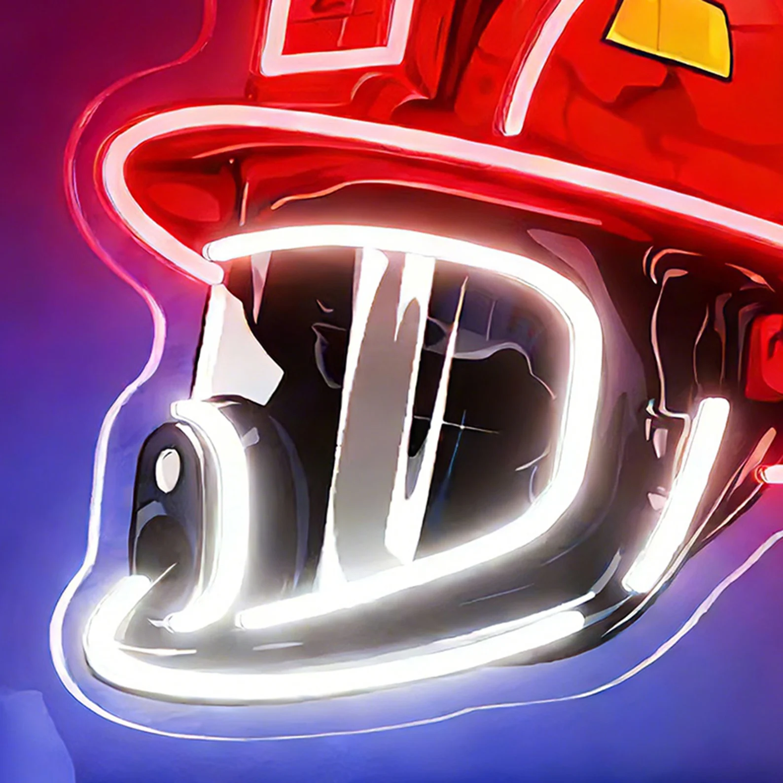 Firefighter Helmet Neon Sign,Firefighter Neon Artwork,Firefighter Gift,Firefighters and Fire Station Decoration,Custom Neon Sign